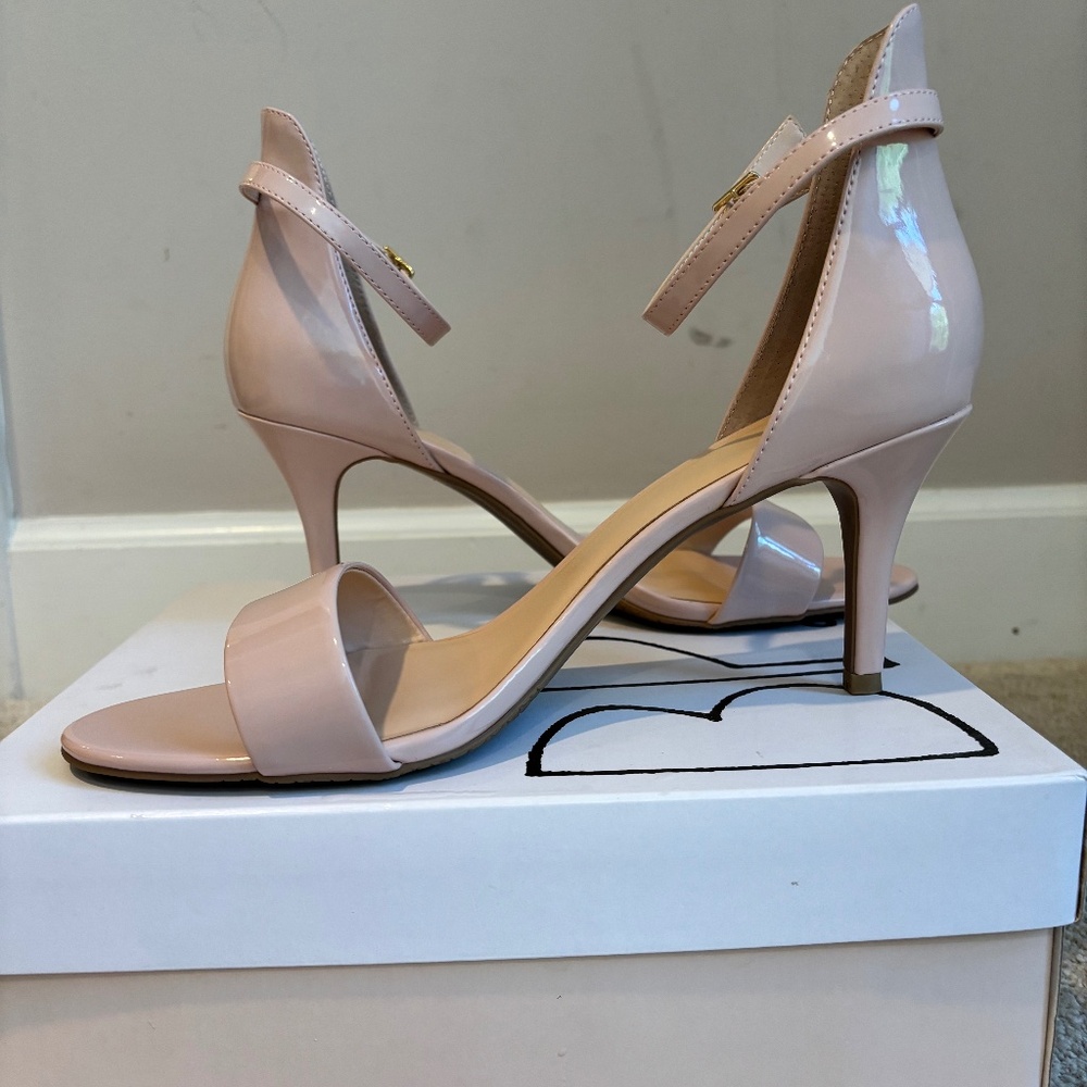 BP Light Pink Patent strappy heel-Brand New